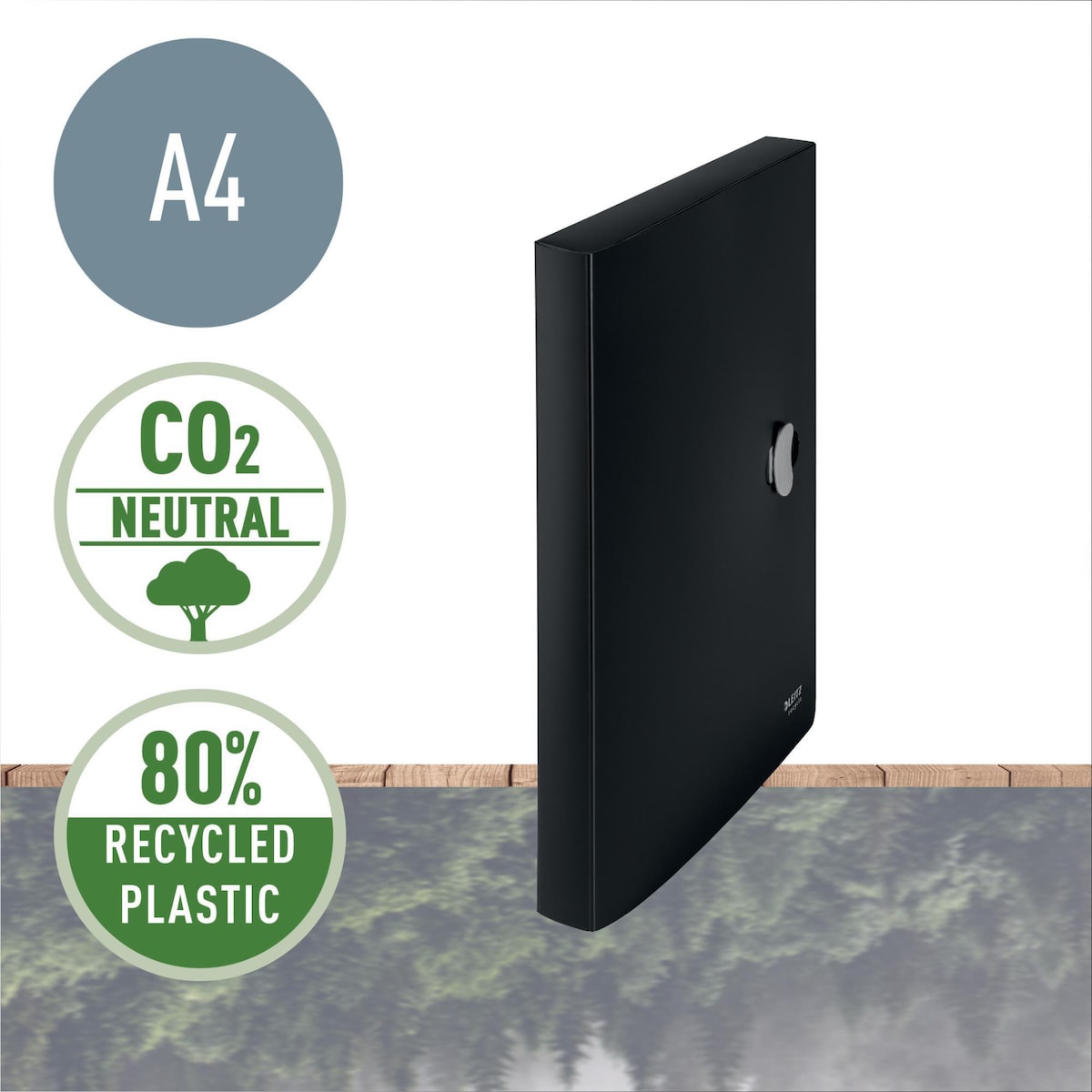 LEITZ RECYCLED BOX FILE PP A4 BLACK 1