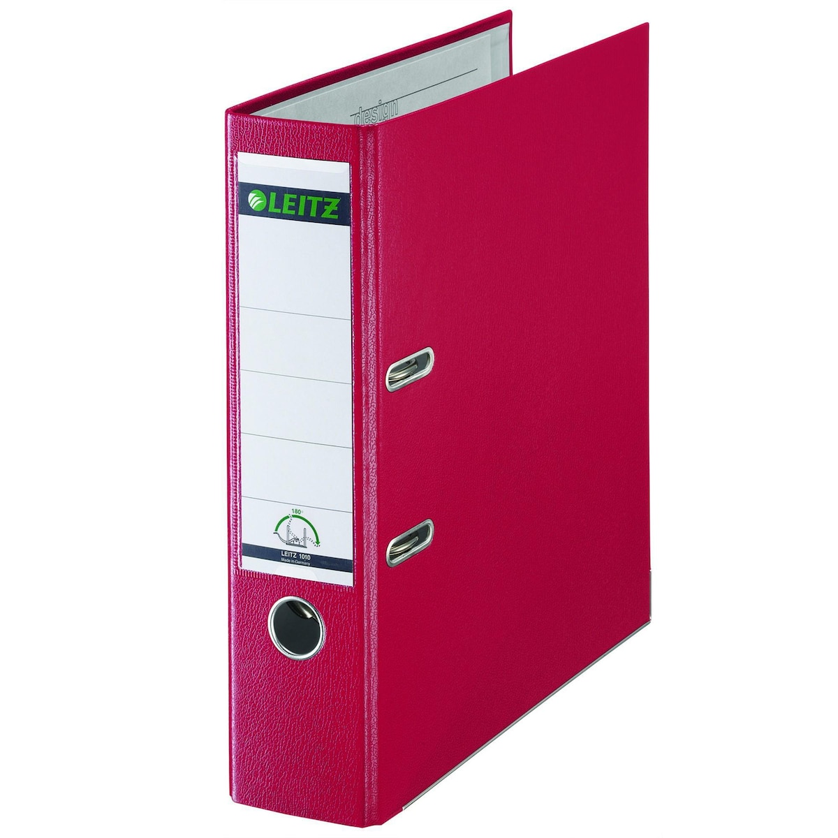 Leitz 180° Polypropylene Foolscap, 80mm Spine, Lever Arch File Red 1