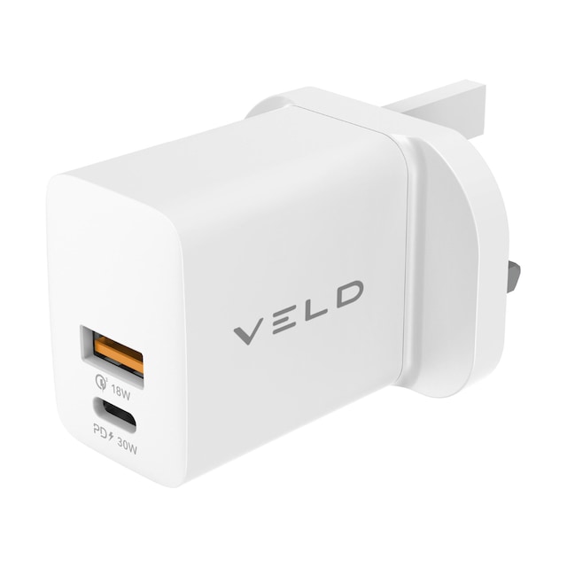 Veld super-fast 2 port 30w wall charger 1