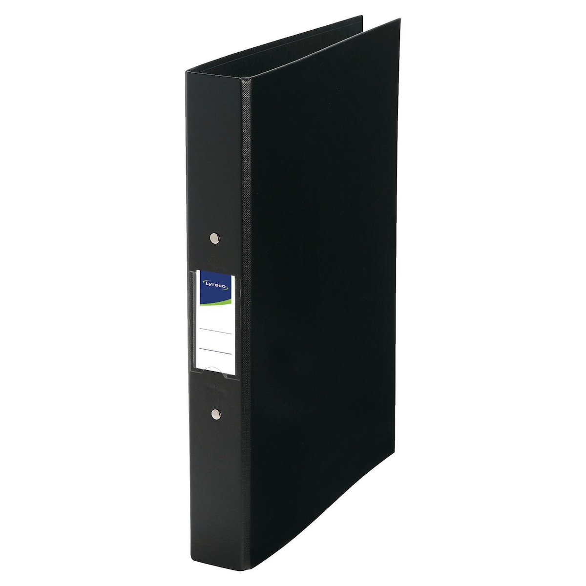 Lyreco A4 25mm Polypropylene 2 Ring Binder - Black, Pack of 10 1