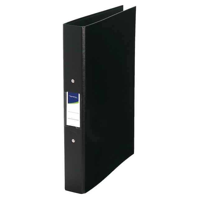 Lyreco A4 25mm Polypropylene 2 Ring Binder - Black, Pack of 10 1