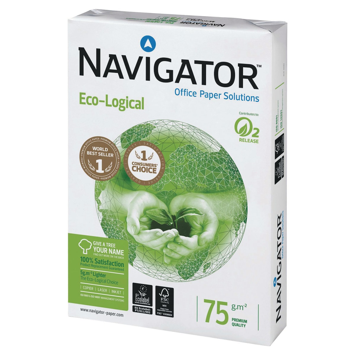 Navigator Eco Paper A3 75 Gram White - Ream of 500 Sheets 1
