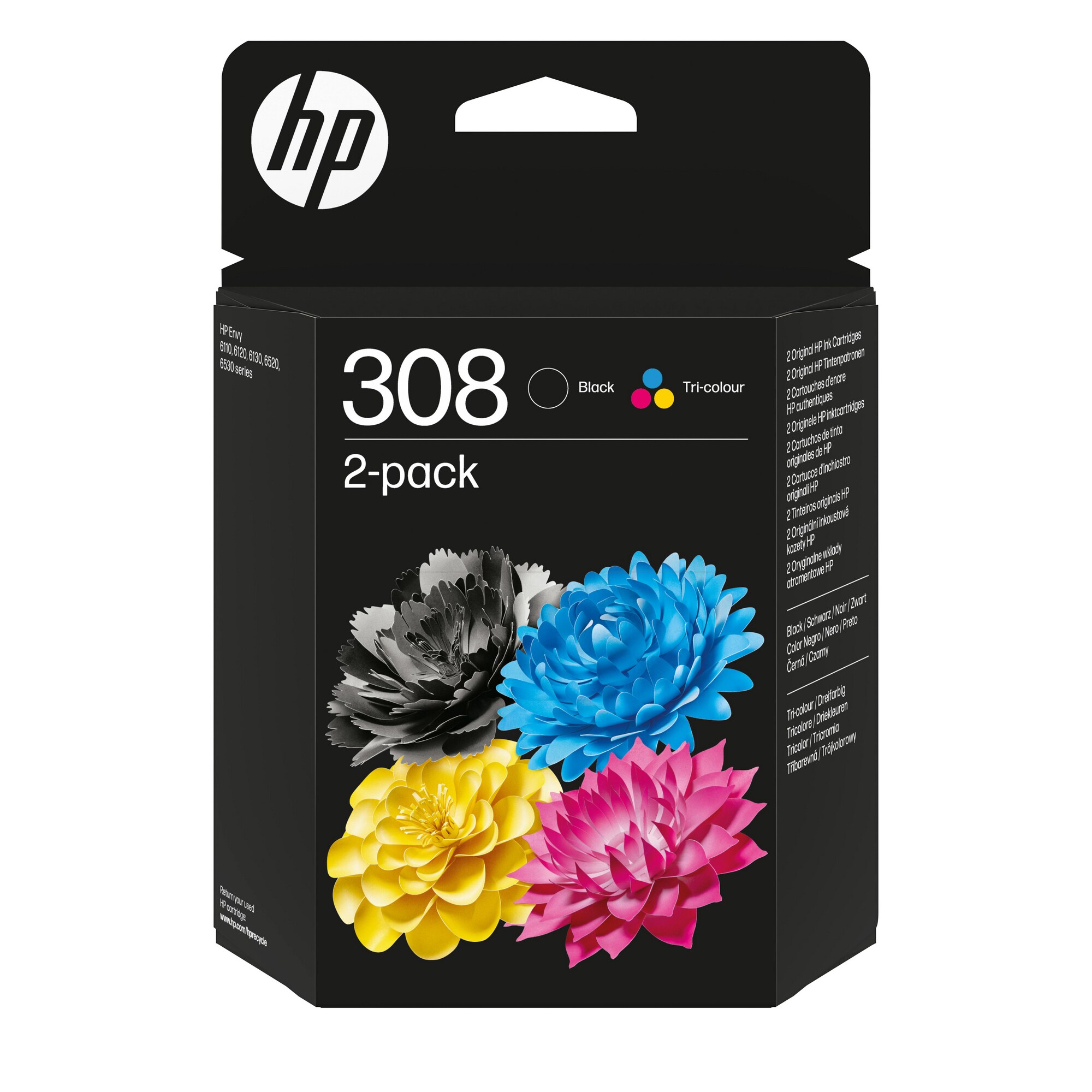 HP 6L6S6UE 308 BLACK/TRI-COLOR INK | Lyreco