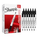Sharpie Twin-Tip Permanent Markers Black - Pack Of 12 1