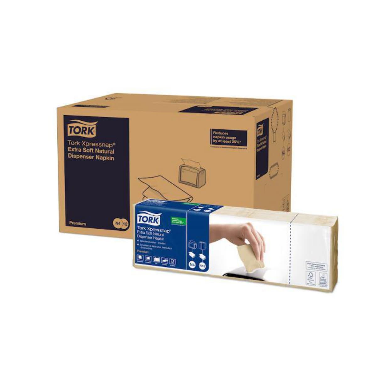 Pack Of 8000 Tork Xpress Napkins 2ply Natural 1
