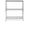 Alba Chrome Steel Medium Shelving Unit - 3 Shelves 1
