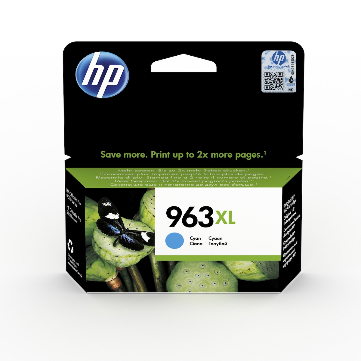 HP 963XL High Yield Cyan Original Ink Cartridge (3JA27AE) 1