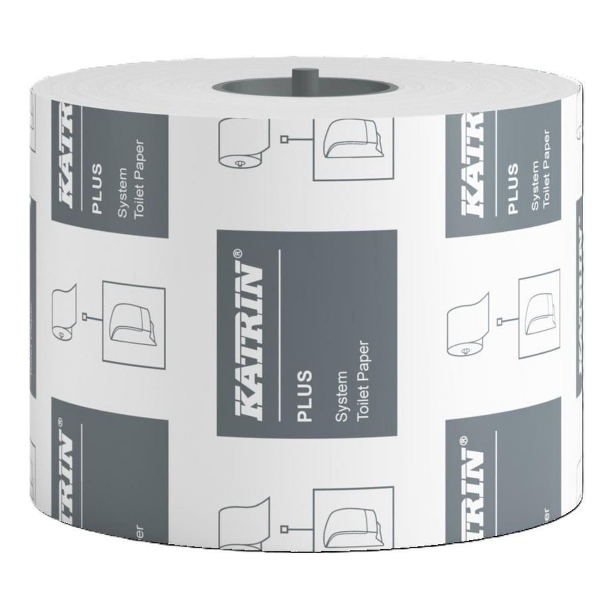 Katrin Plus System Dispenser Toilet Paper 684 Sheets 2-Ply - Pack of 36 Rolls 1