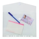 Exacompta A4 Polypropylene Punched Document Wallets - Clear, Pack of 5 1