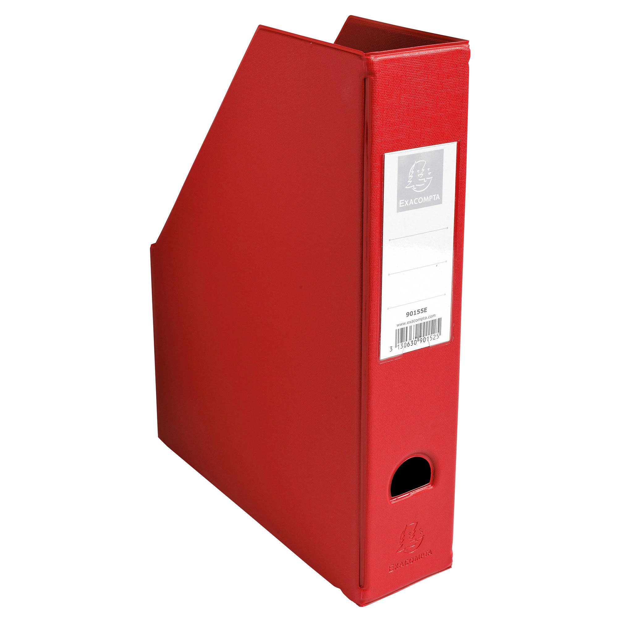 Magazine Files Red Exacompta 70mm Wide Spine Magazine File - Red | Lyreco