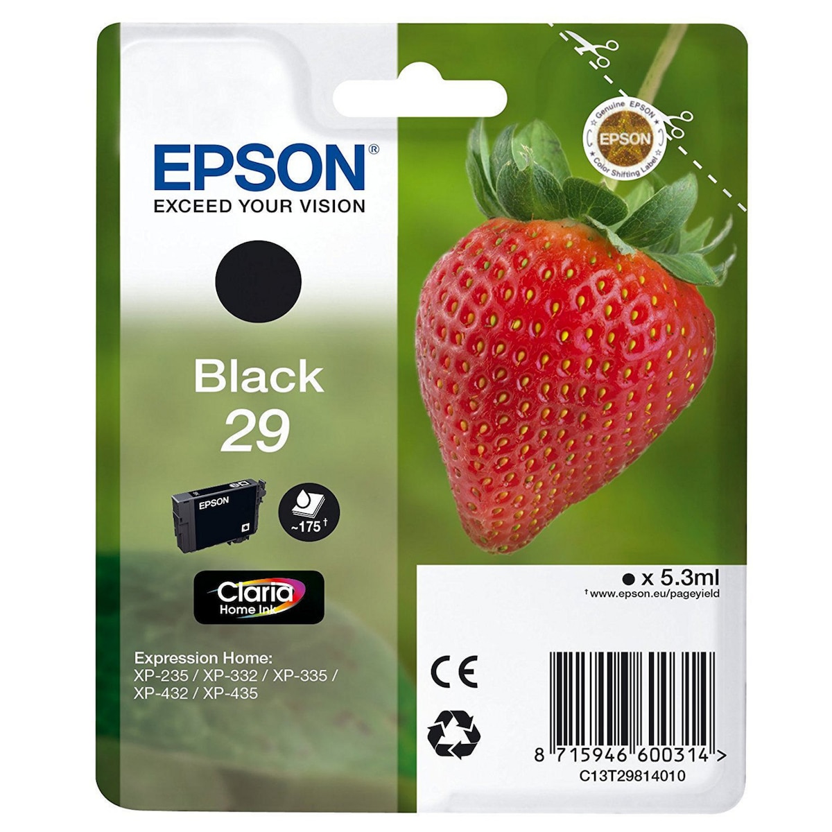 Epson 29 Ink Cartridge Black - (C13T29814010) 1