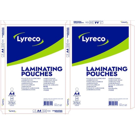 Produktbild von Texet A4 Laminierfolien 150 Mikron – 100 Stück Im Pack, Glasklar