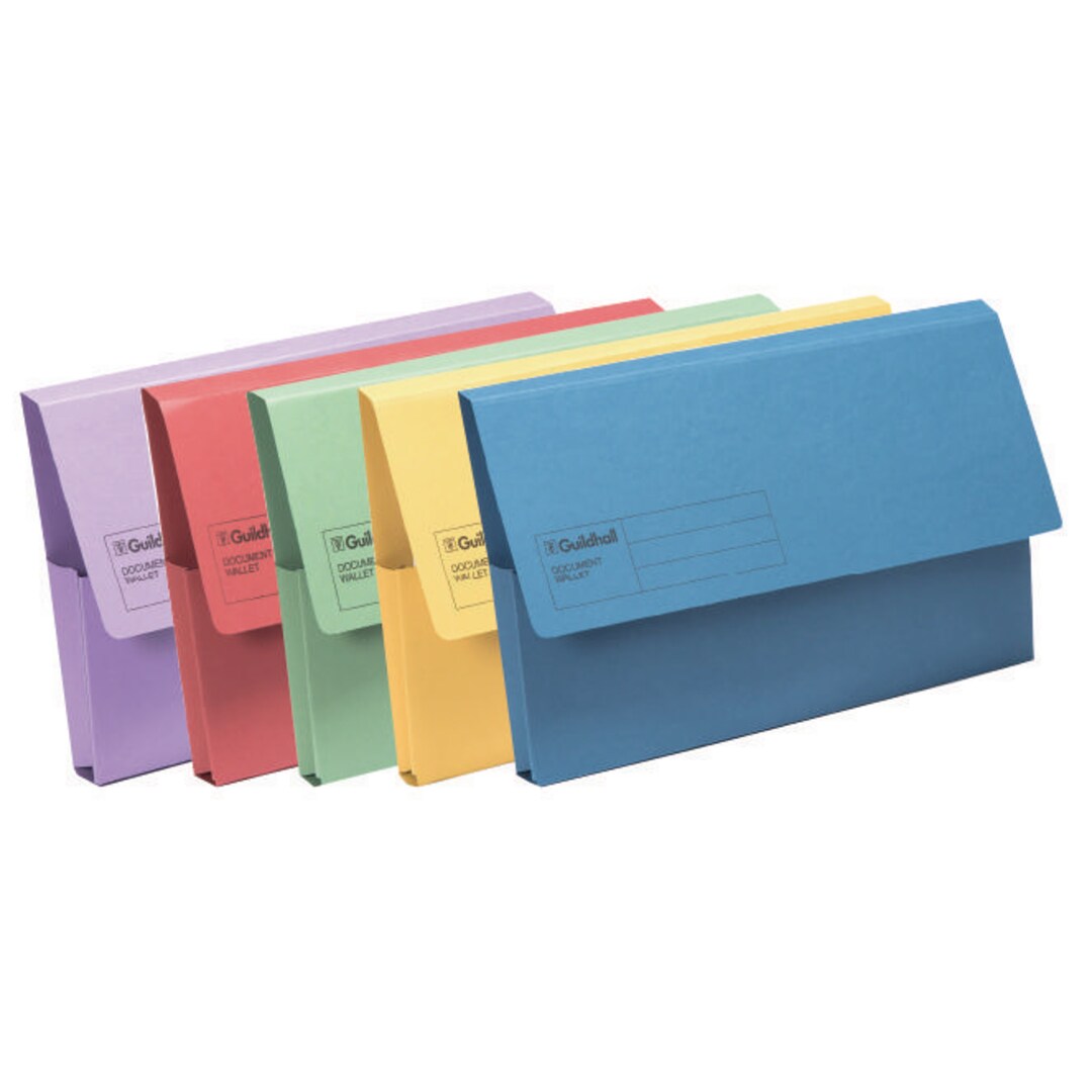Guildhall Doc Wallet 250G Sm Yellow Pack of 10 | Lyreco