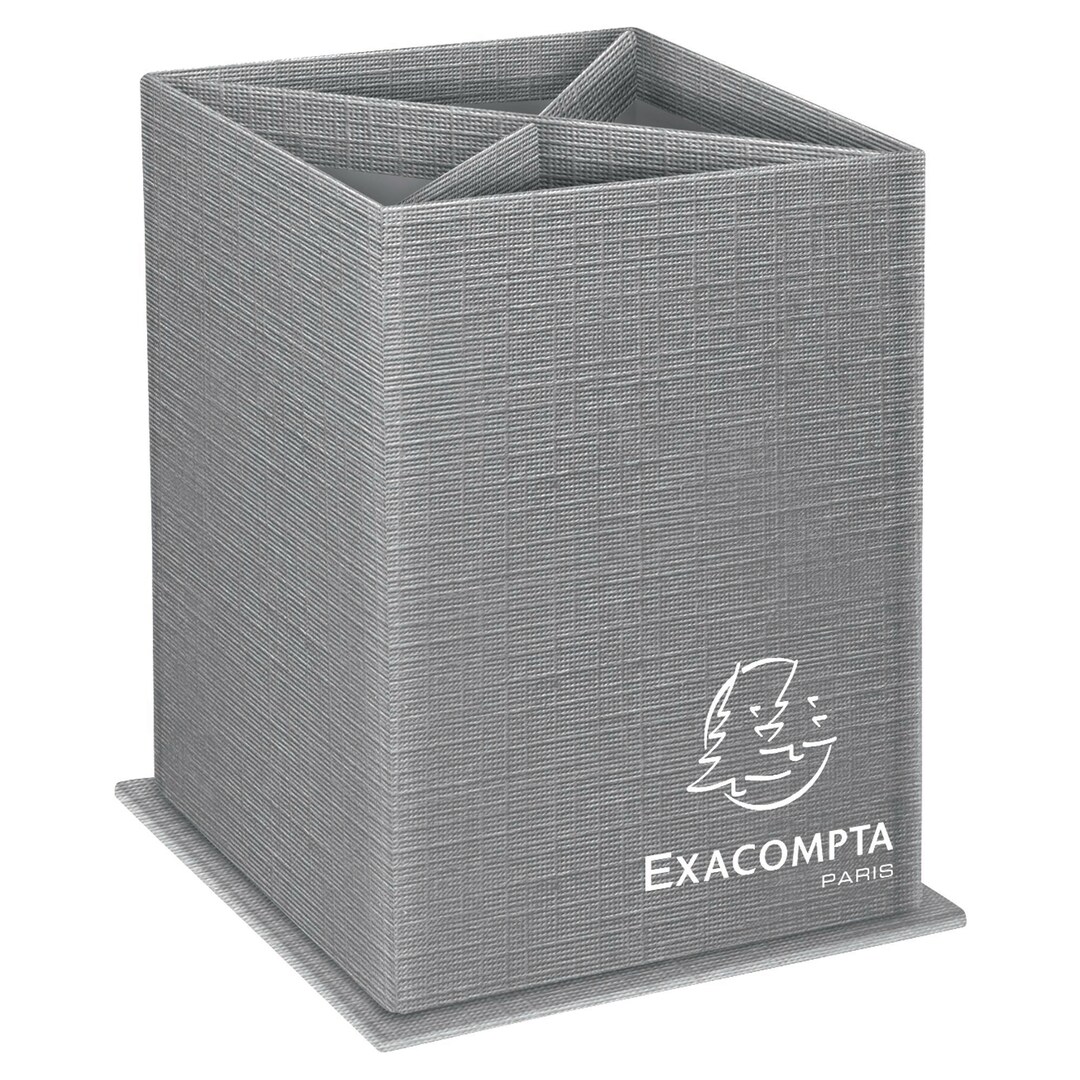 Scrip Pot Teksto Square Pen Pot Grey | Lyreco