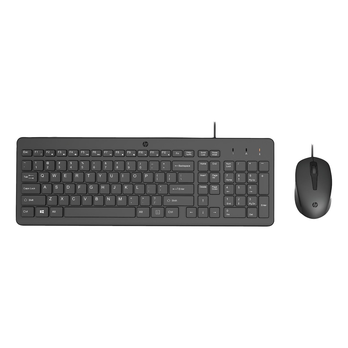 HP 150 Wired Keyboard Mouse Combo USB Desktop Set Black 1