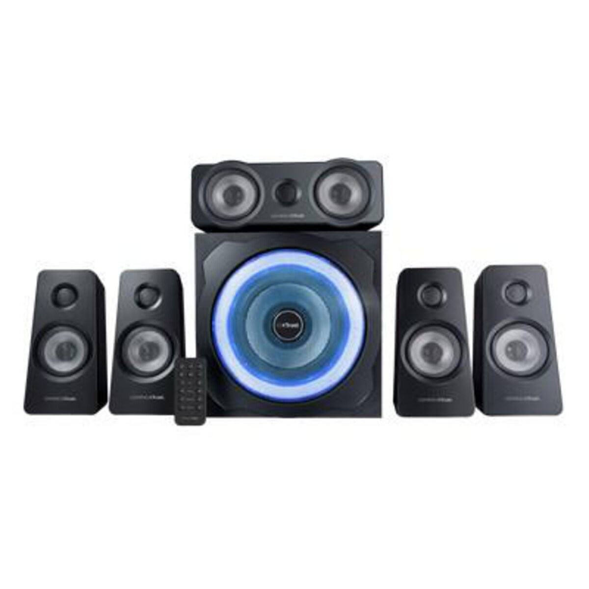 Trust GXT 658 Tytan 5.1 Surround Speaker System, 180W Peak, LED Subwoofer (UK) 1