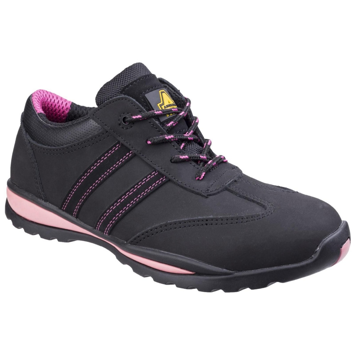 Amblers Safety FS47 Safety Trainer Black/Pink  Size 5 1