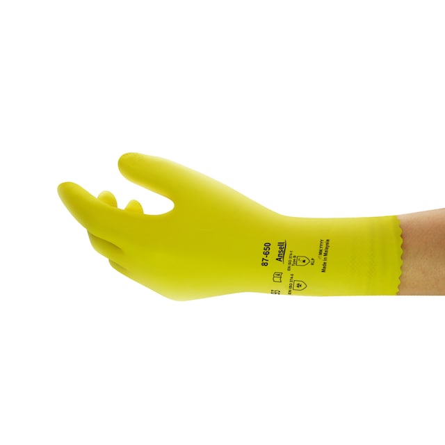 Ansell Universal Chemical Gloves Yellow Size 9 (Pair) 1