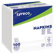 Lyreco Napkins 24 x 24 cm White – Pack of 100