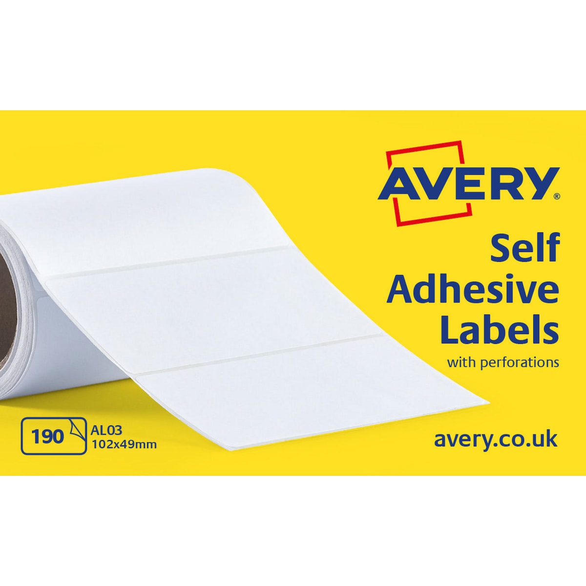 Avery AL03  Labels, 102 x 49 mm 190 Labels Per Sheet, 190 Labels Per Pack 1