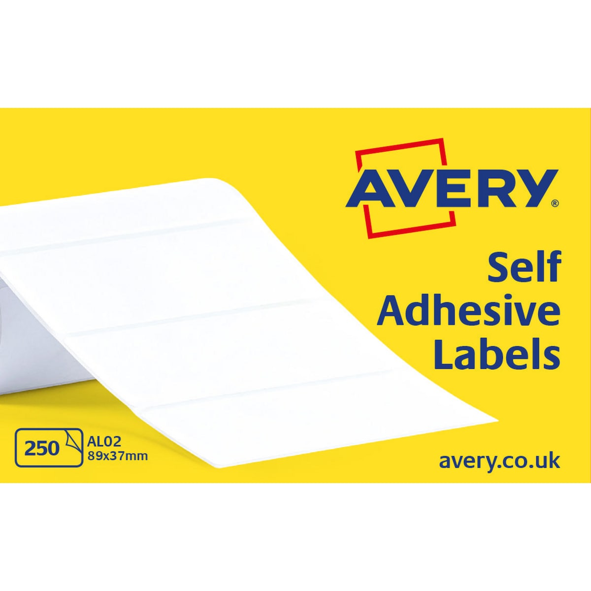 Avery AL02  Labels, 89 x 37 mm 250 Labels Per Sheet, 250 Labels Per Pack 1