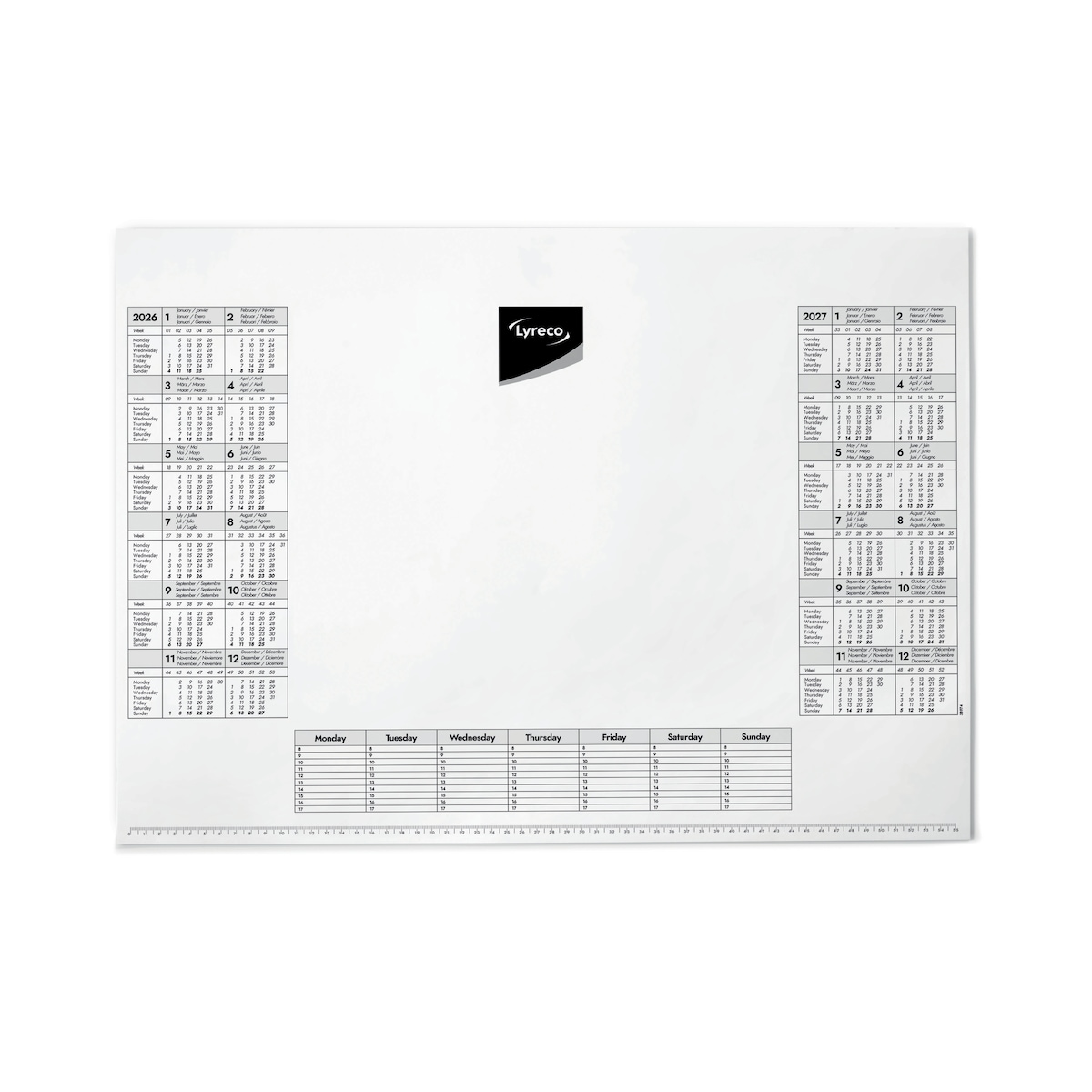 Lyreco Desk Mat Refill Pad - 590x420 (WxH) - 25 Sheets Per Pad 1