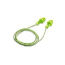PK50 UVEX WHISPER+ CORDED REUSABLE EARPLUGS LIME GREEN 1