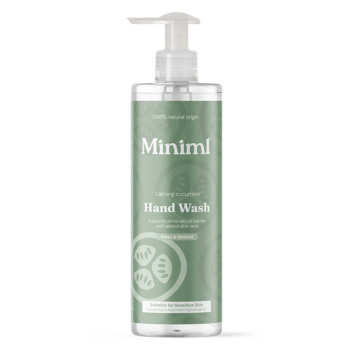 Miniml Hand Wash 400ml - Cucumber & Aloe Vera 1