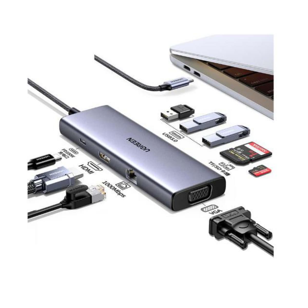 Ugreen Revodok USB-C 6in1 Hub HDMI 15600 1