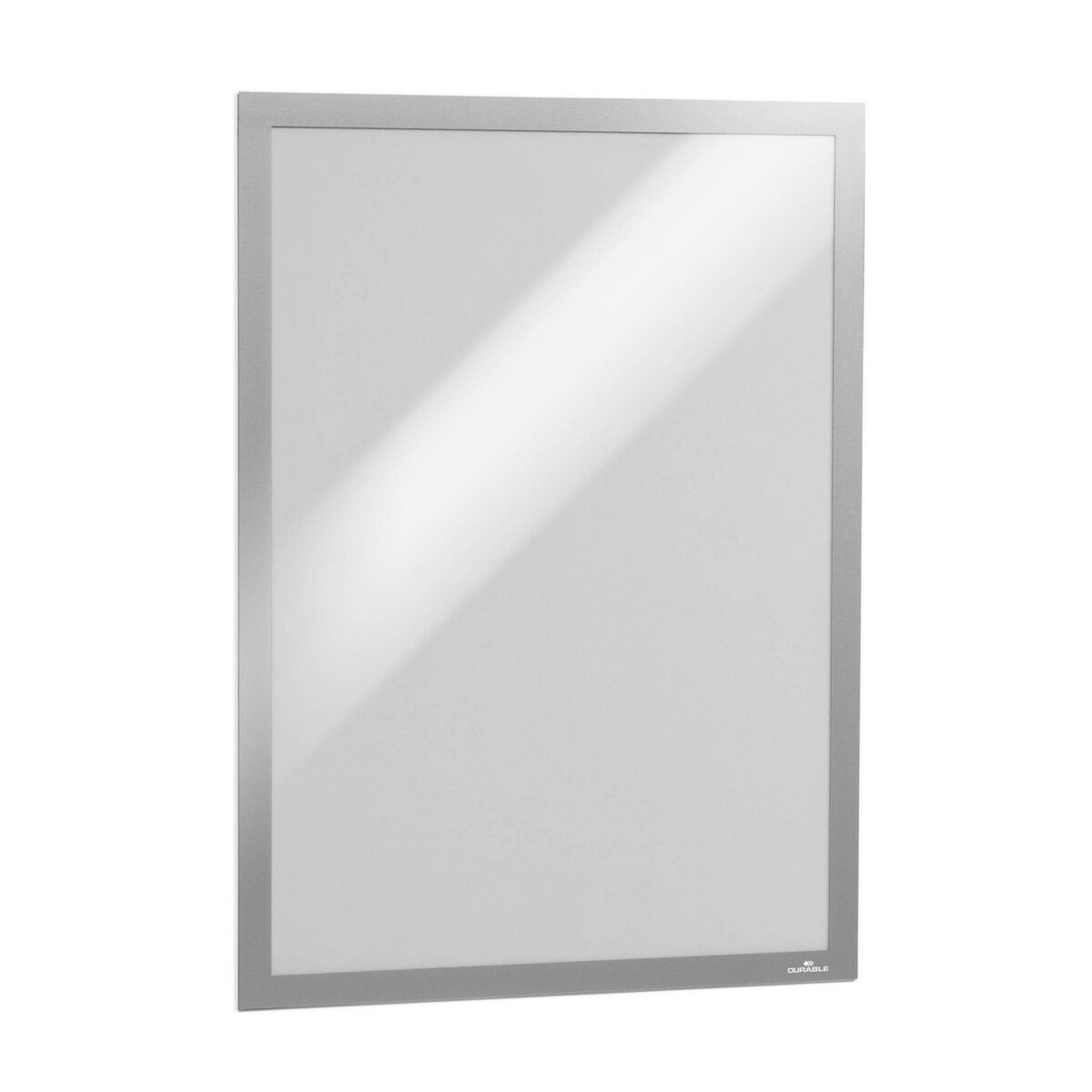 Durable DURAFRAME Self Adhesive Signage Magnetic Frame - A3 Silver, Pack of 2 1