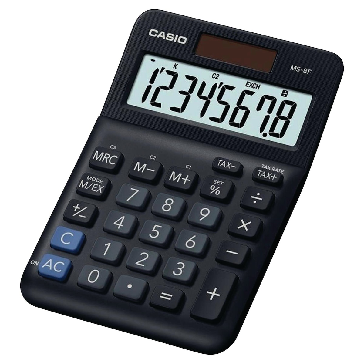 Casio ms-8f-wa-ep 8 digit mini desk calculator black 1