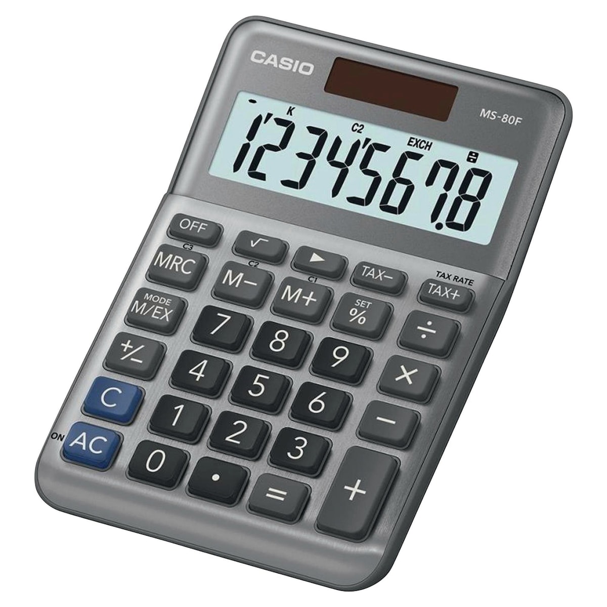 Casio ms-80f-wa-ep 8 digit desk calculator silver 1