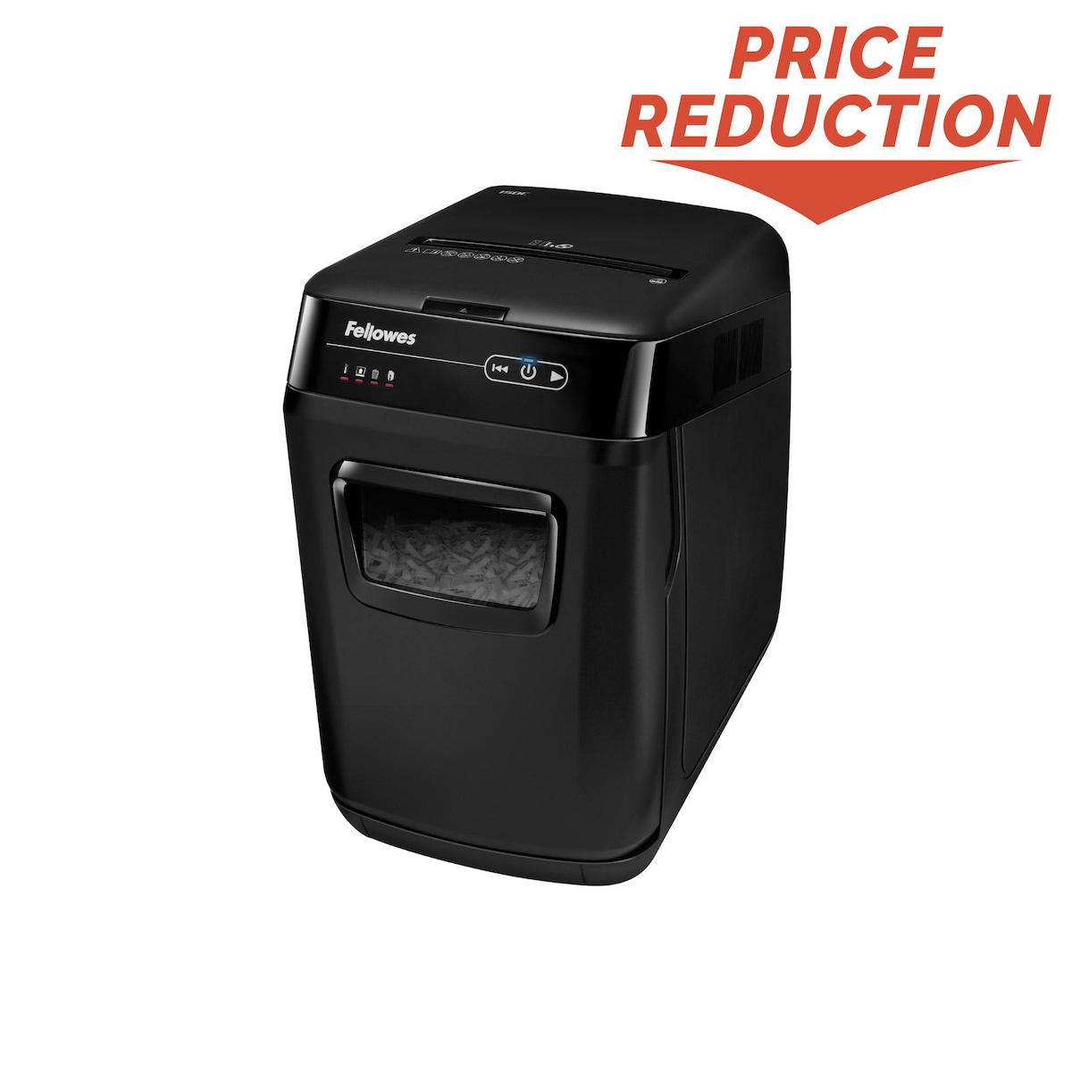 Fellowes 150 Sheet Auto Feed Cross Cut Shredder - AutoMax 150C with 32L Bin, P-4 1