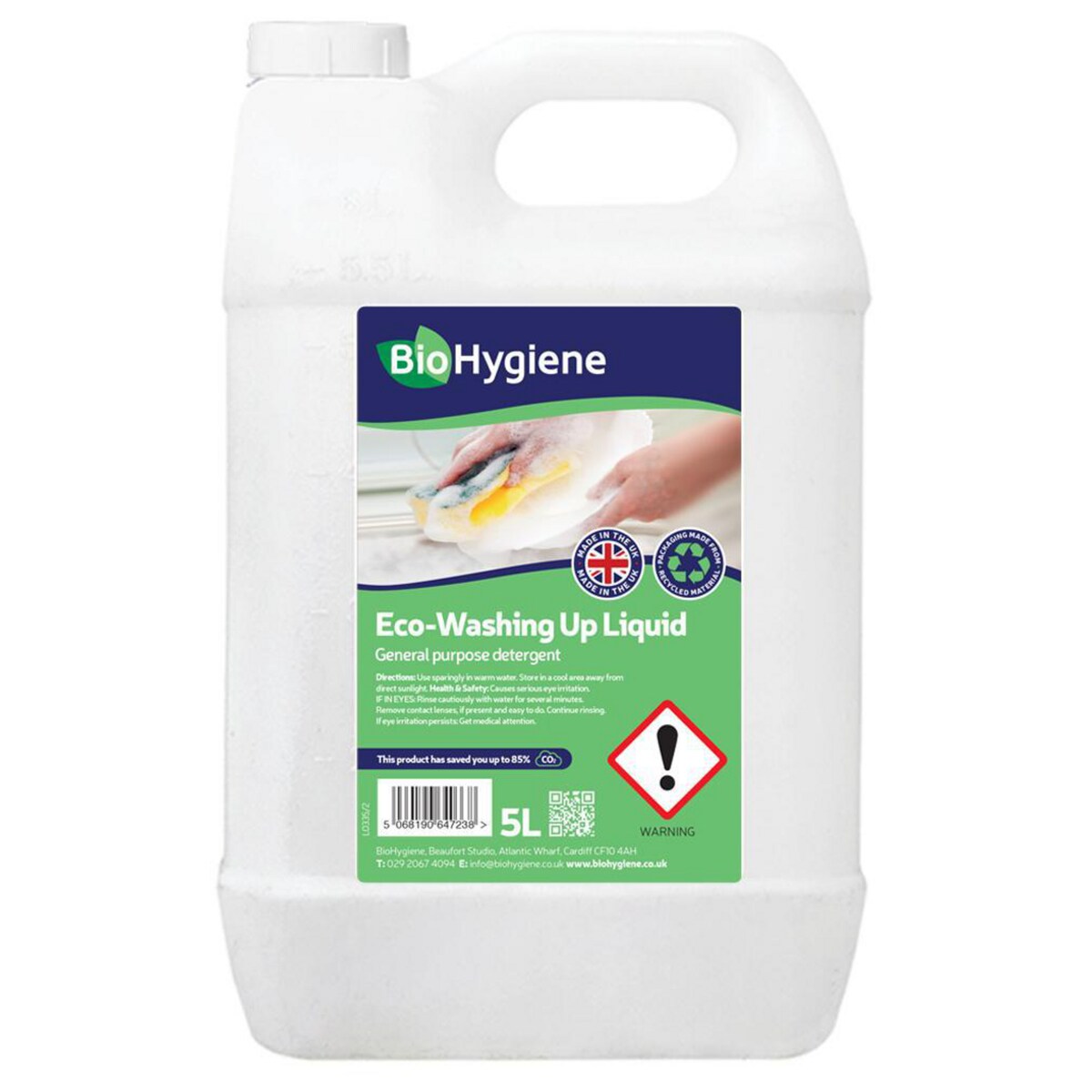 BioHygiene Eco Washing Up Liquid 5L 1