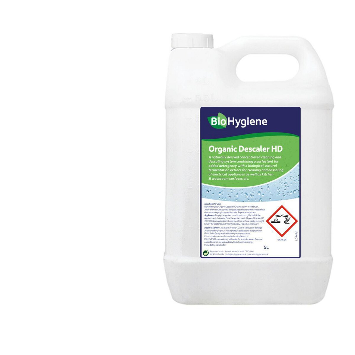 Biohygiene Organic Descaler Heavy Duty 5L 1