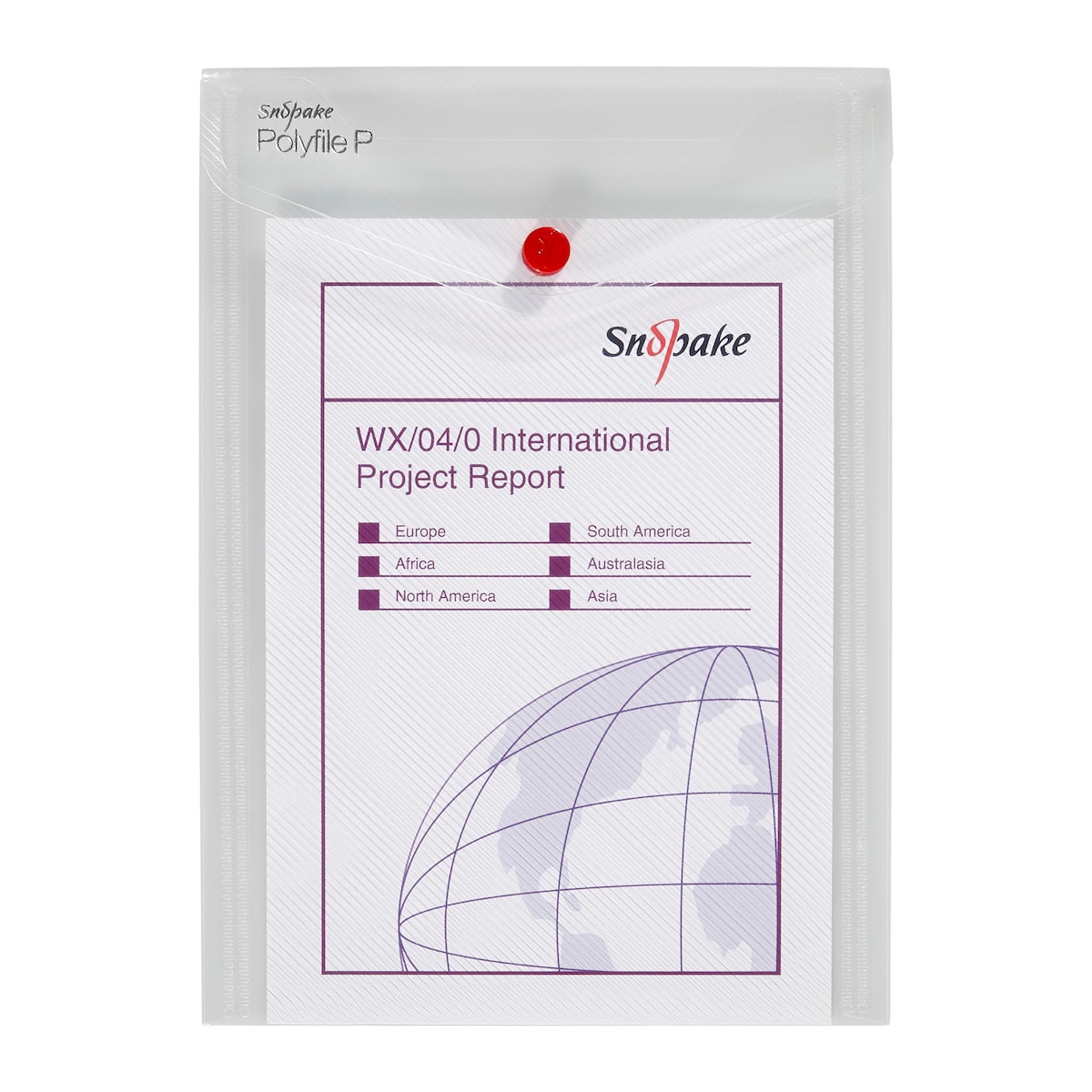 Snopake Polyfile Popper Wallet - A5, Clear, Pack of 5 1