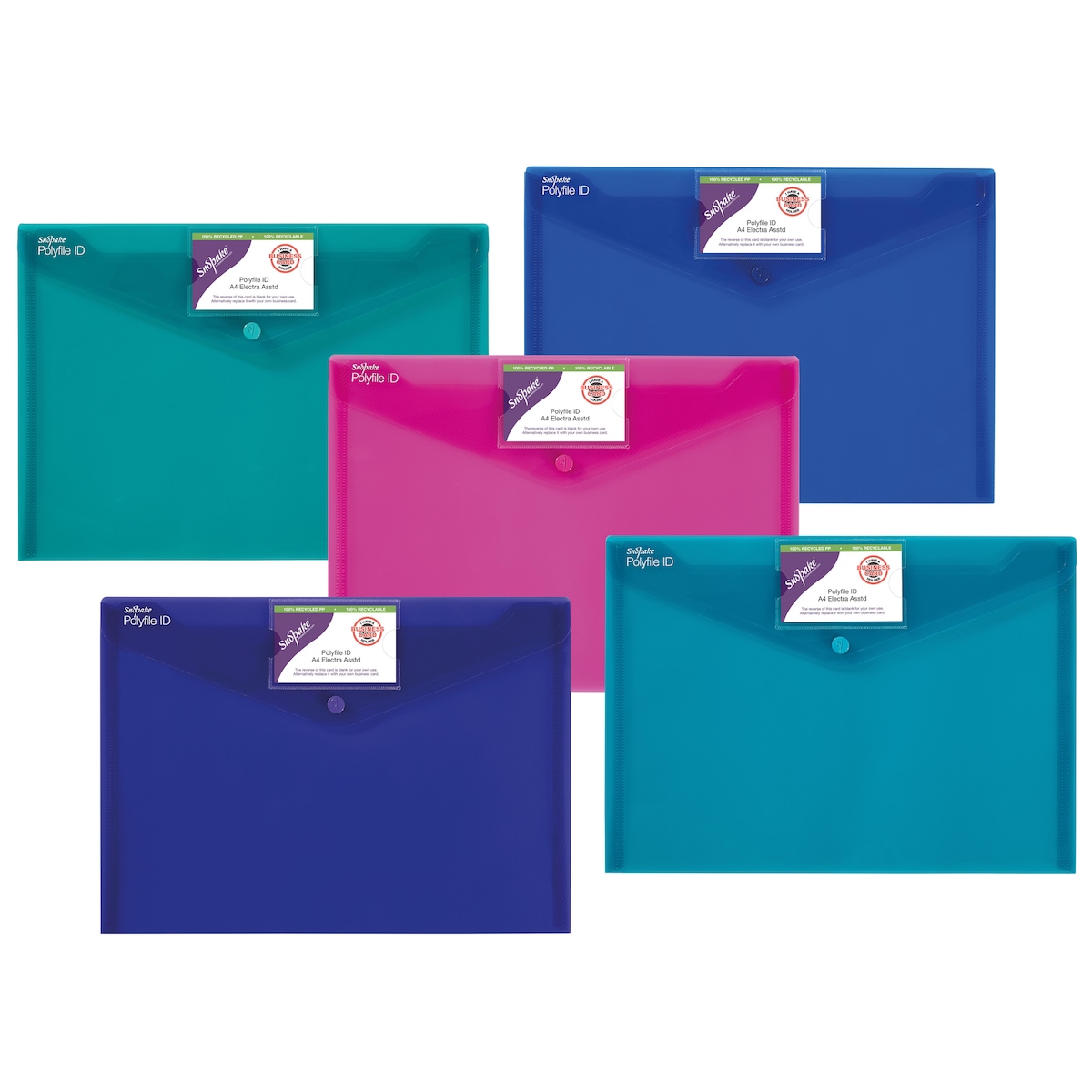 Snopake Polyfile ID A4 Electra Assorted 1