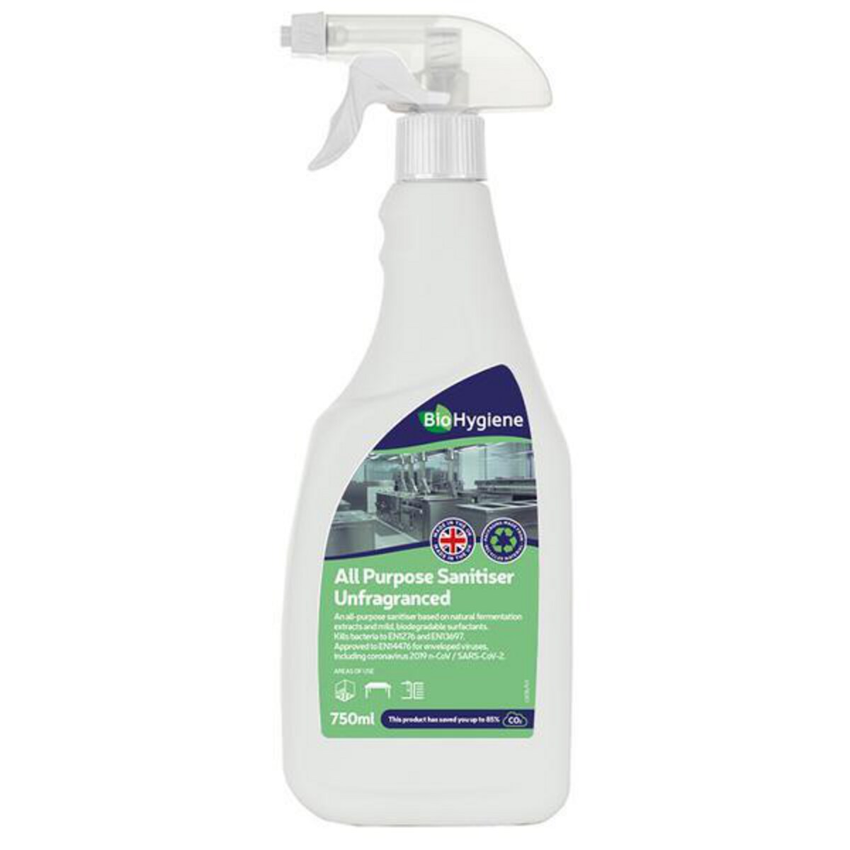 BioHygiene All Purpose Sanitiser (Unfragranced) 750ml - Pack of 6 1
