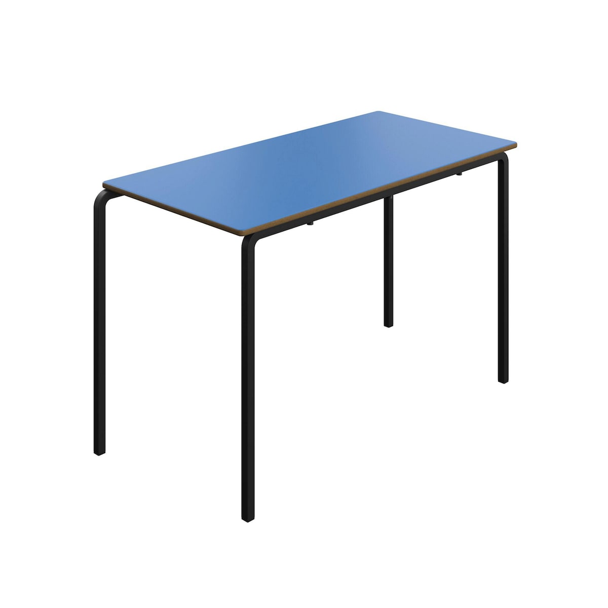 Titan Crush Bent Frame Table 1200X600X760 - Blue/Black  - Del & Install 1