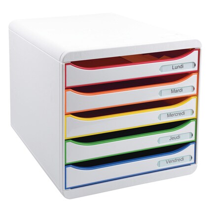 Exacompta Schubladenbox 309913D Big Box+, 5 Schubladen