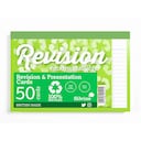 Silvine Recycled Revison Cards White, Pack of 50 1