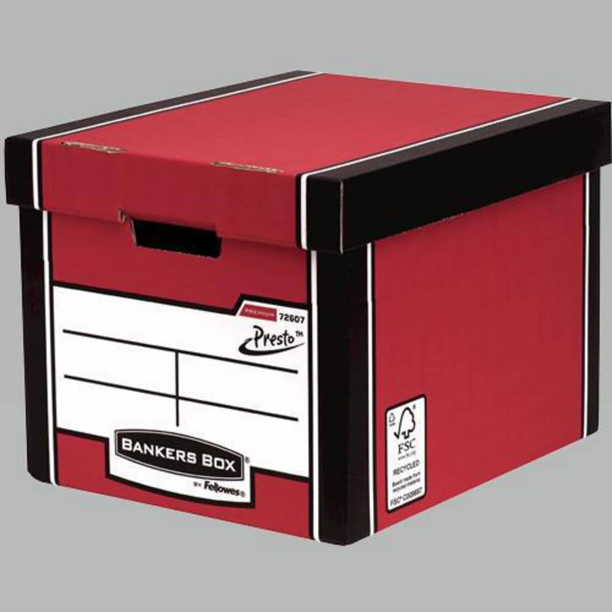 Fellowes Bankers Box Premium Tall Storage Box (Red) - Pack of 5 1