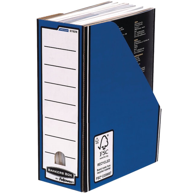 Fellowes Bankers Box Premium Magazine File Blue Pack of 5 1