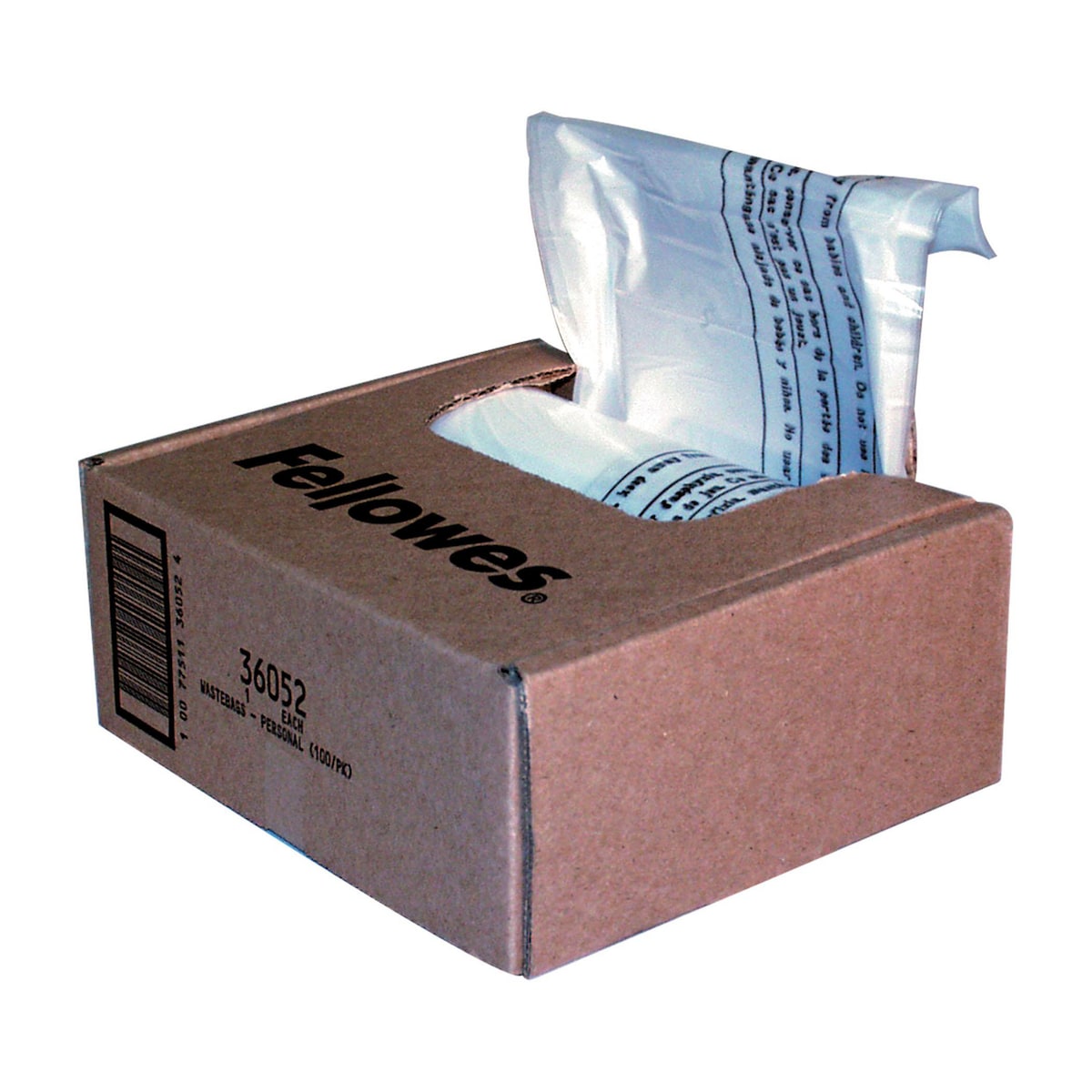 Fellowes 36052 Shredder Bag 23/28L Pack of 100 1