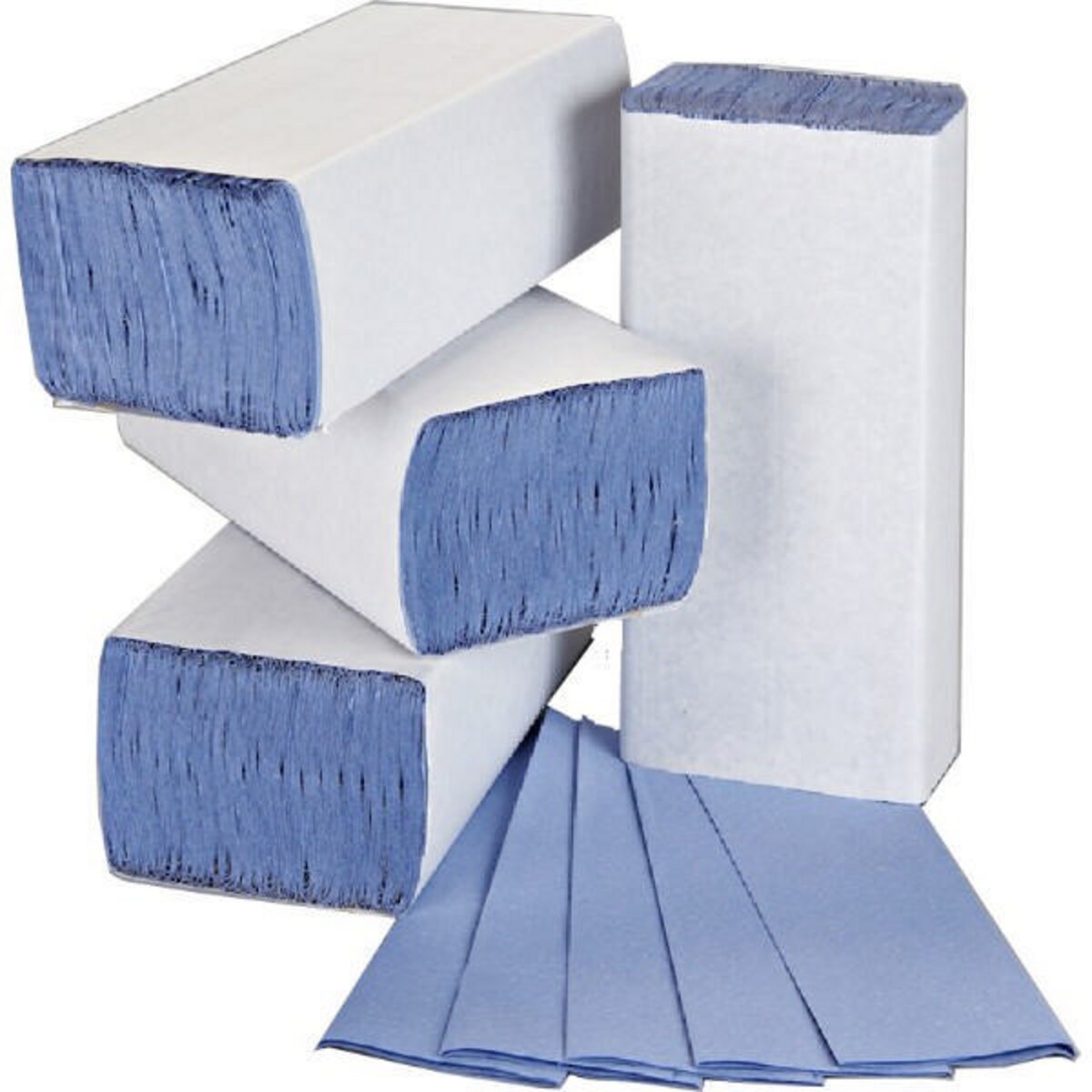 Blue 1 ply Z-Fold Hand Towels - Pack of 3000 1