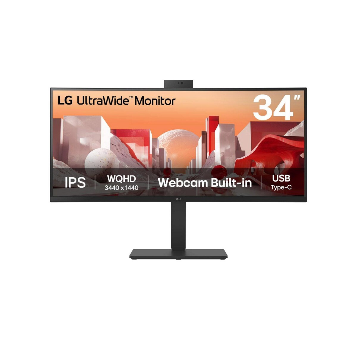 LG 34BA85QE-B 34" IPS UWQHD Curved Webcam Mic Speakers USB-C 90W RJ45 Monitor 1