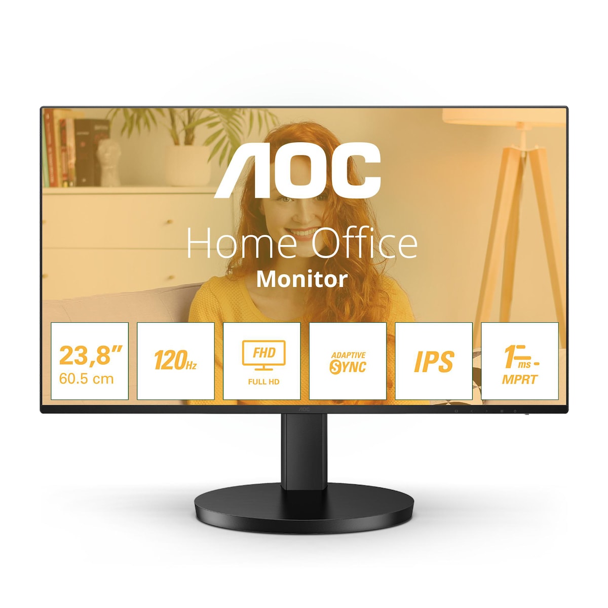 AOC 24B3HA2 23.8" IPS LED FHD 100Hz Multimedia Monitor 1