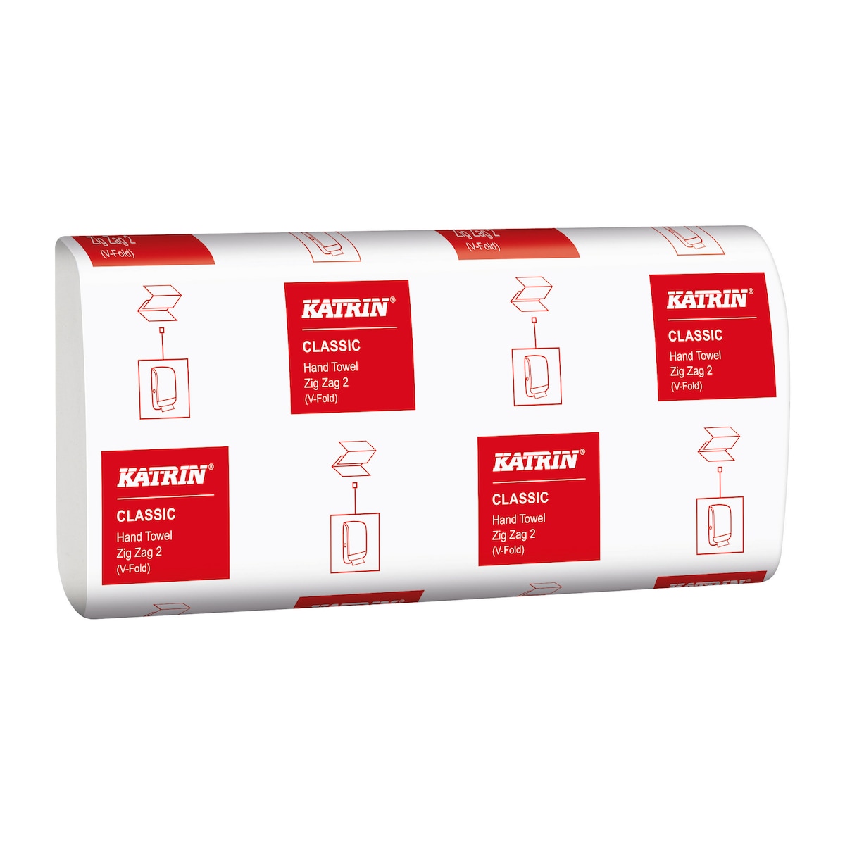 Katrin V-fold Paper Towels Zig Zag 200 Sheets 2-Ply - Pack of 20 Sleeves 1