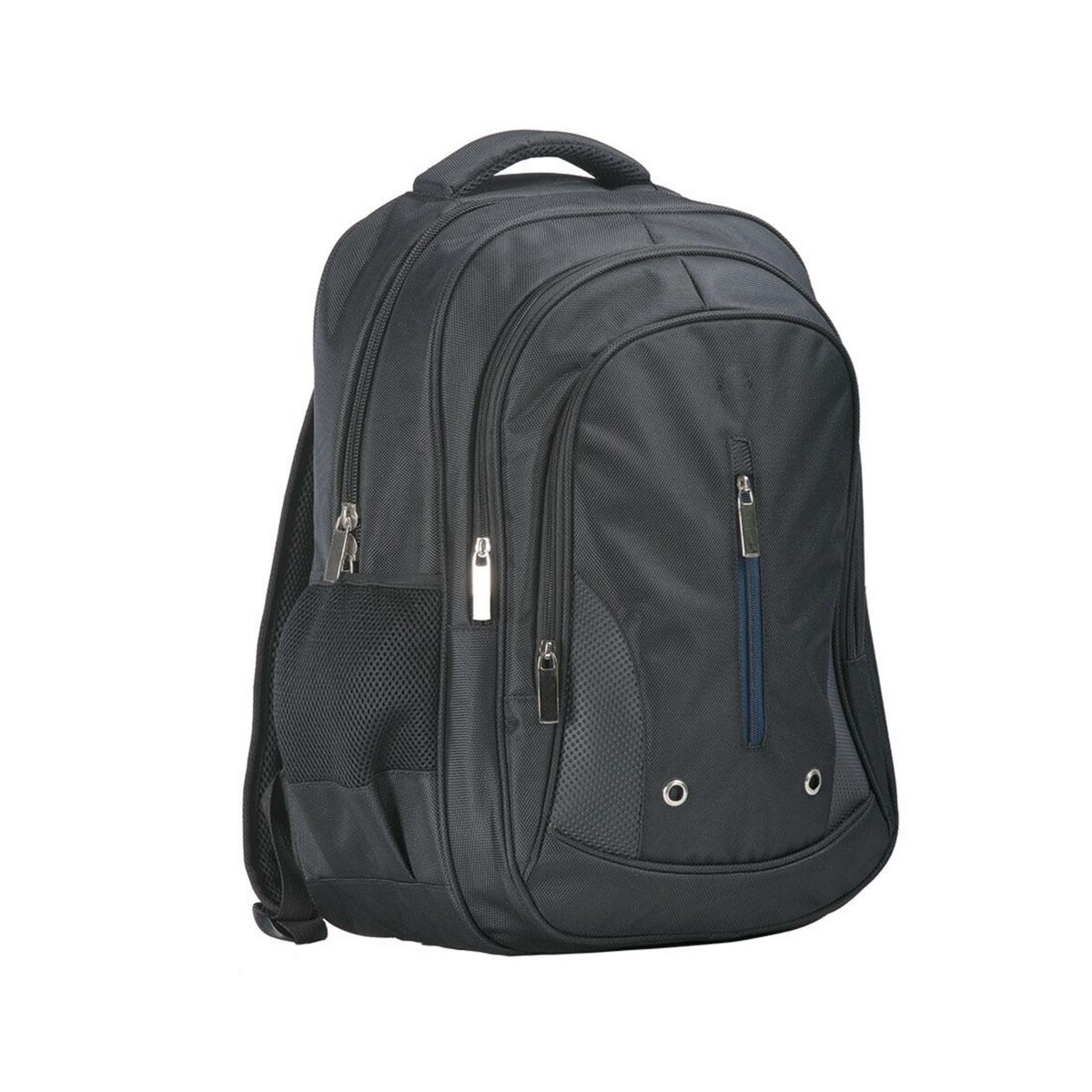 B916 Triple Pocket Backpack Black 1