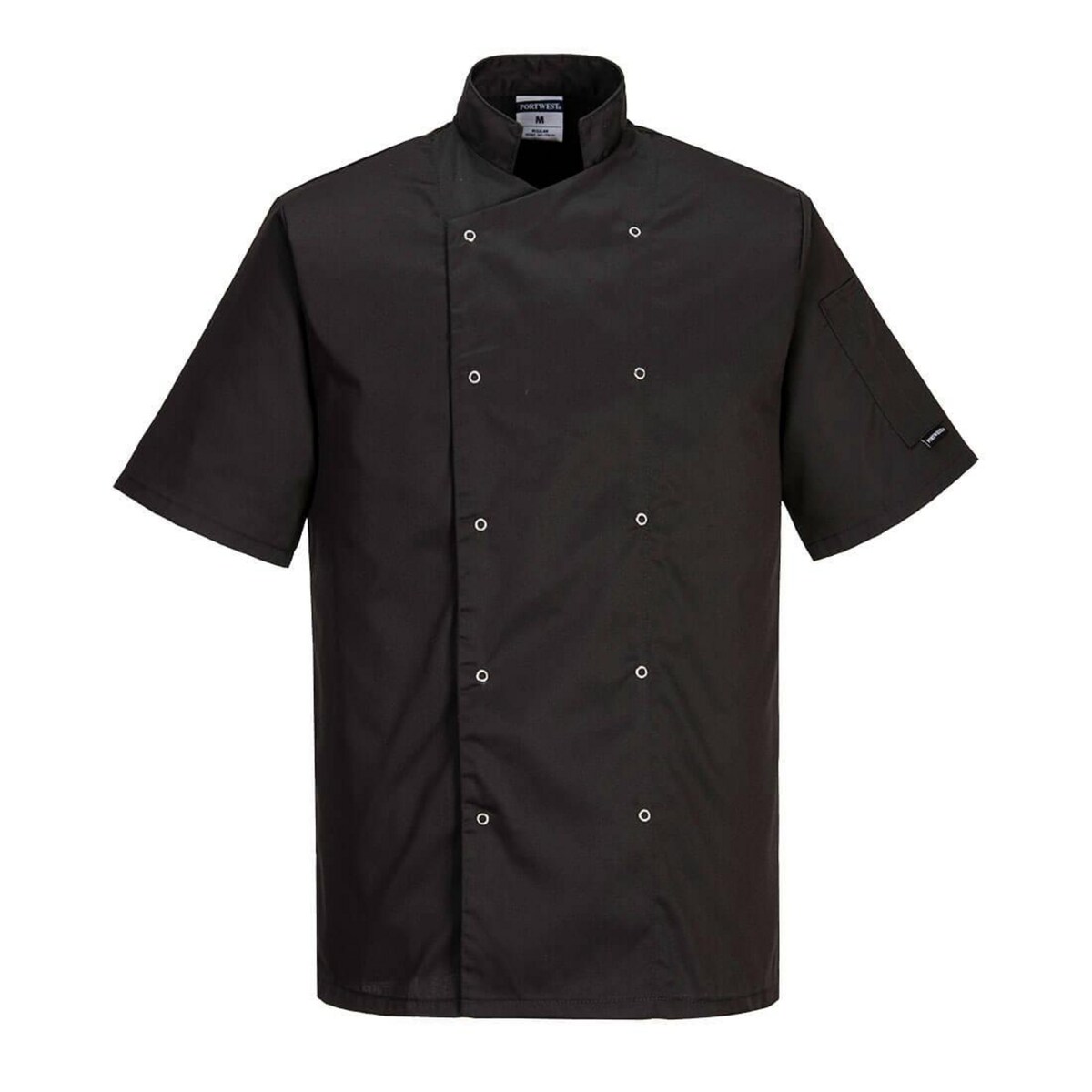 C733 Cumbria Chefs Jacket S/S Black S Regular 1